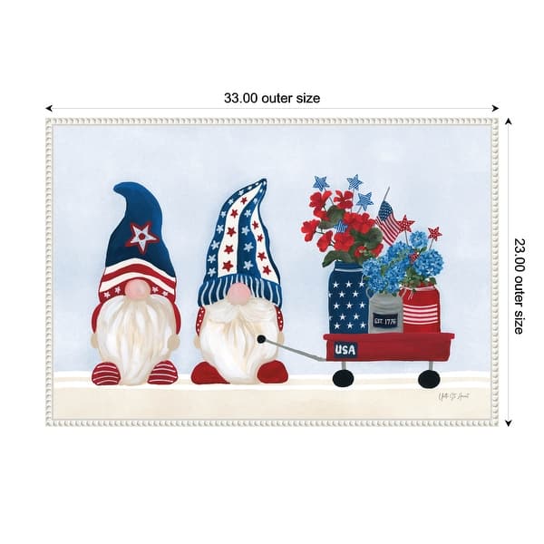 dimension image slide 0 of 2, American Gnome I by Yvette St. Amant Framed Canvas Wall Art Print