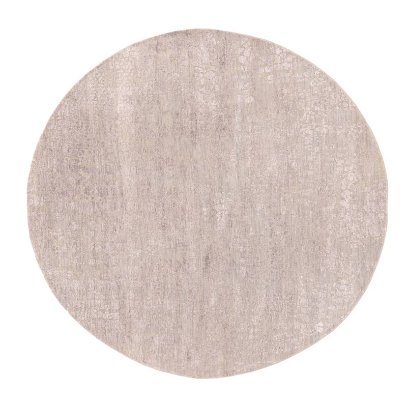 ECARPETGALLERY Hand-knotted Legacy Grey Silk, Wool Rug - 5'9 x 5'10