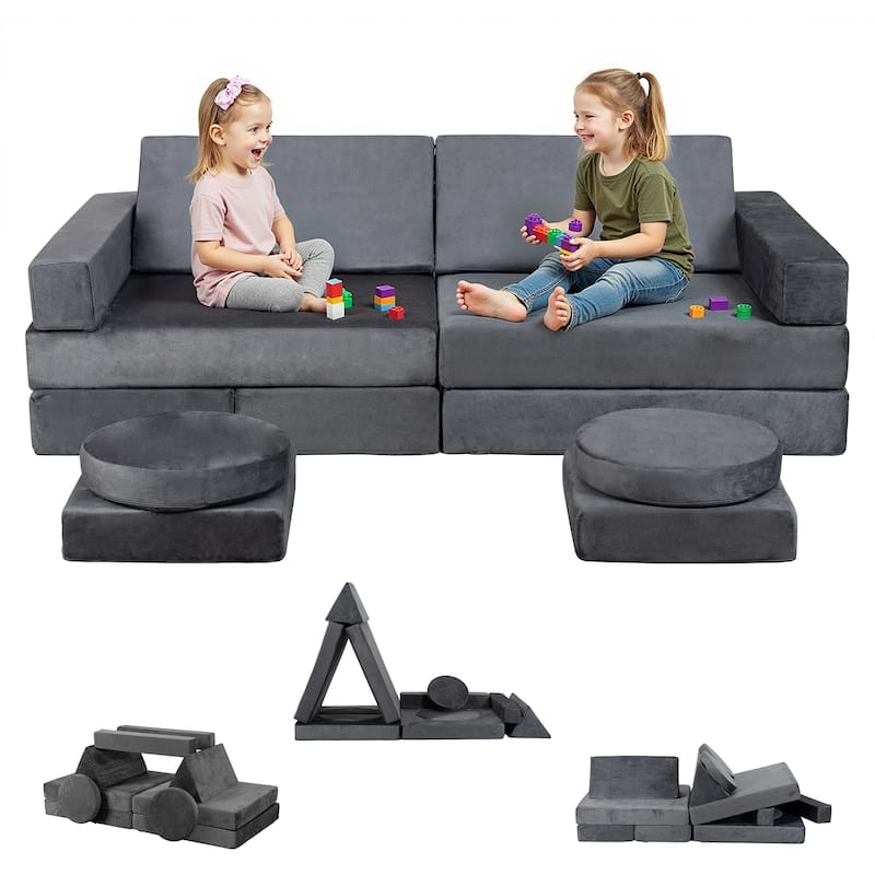 18-Piece Soft Building Blocks Set for Kids – Educational Foam Block Sofa for Climbing, Stacking & Creative Play