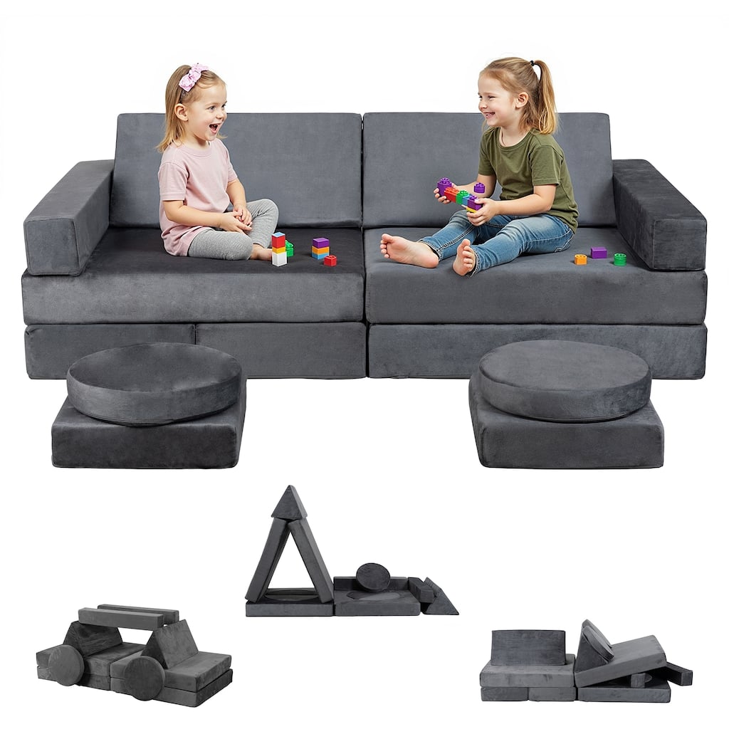 18-Piece Soft Building Blocks Set for Kids – Educational Foam Block Sofa for Climbing, Stacking & Creative Play