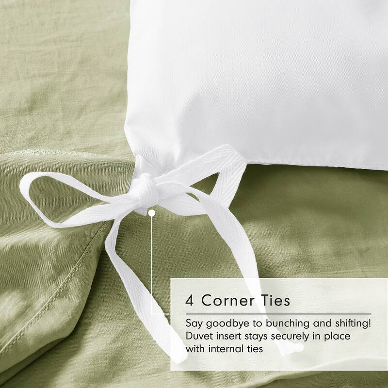 Chelsea Square Evans Pinch Pleated Soft Washed Boho Duvet Cover Set