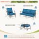 MAISON ARTS 6/7-Piece Patio Conversation Sets, Sofa Set with 2/4 x Single Chairs, 1 x 3-seater Sofa and Coffee Table/Ottomans