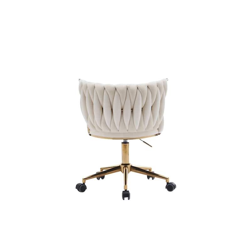 Office Desk Chair, Upholstered Home Office Desk Chairs with Adjustable Swivel Wheels, Ergonomic