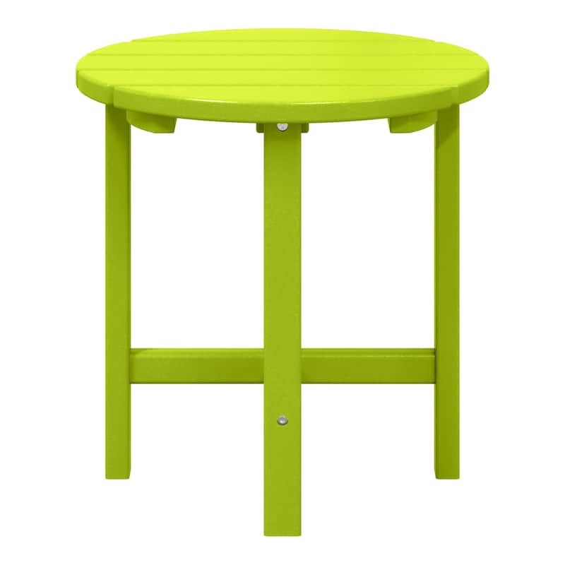 Polytrends Altura Eco-friendly All Weather Round 18" Side Table - Lime