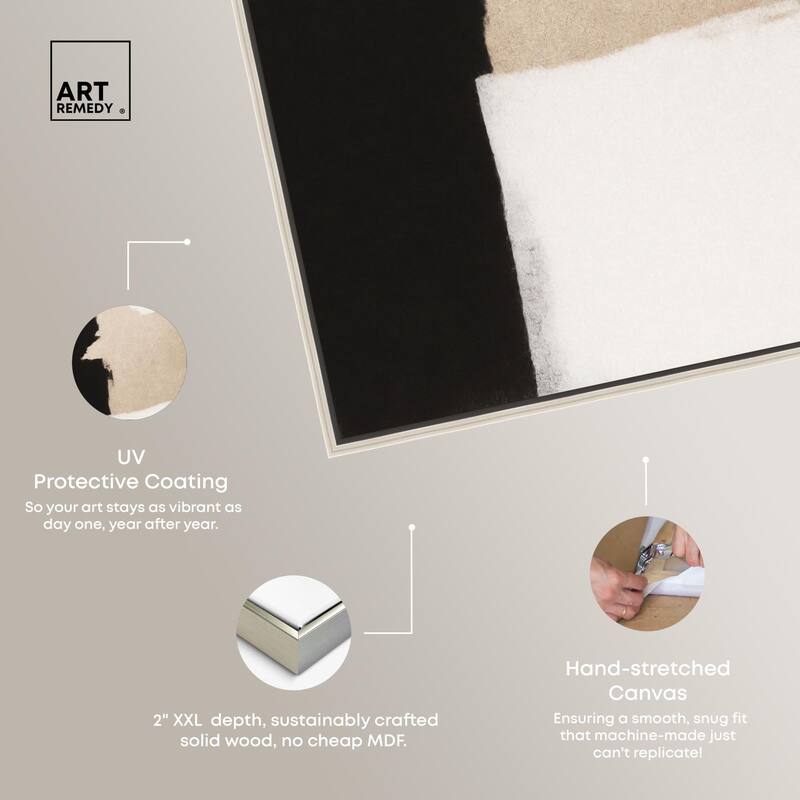 Beige and Black I Canvas by Art Remedy