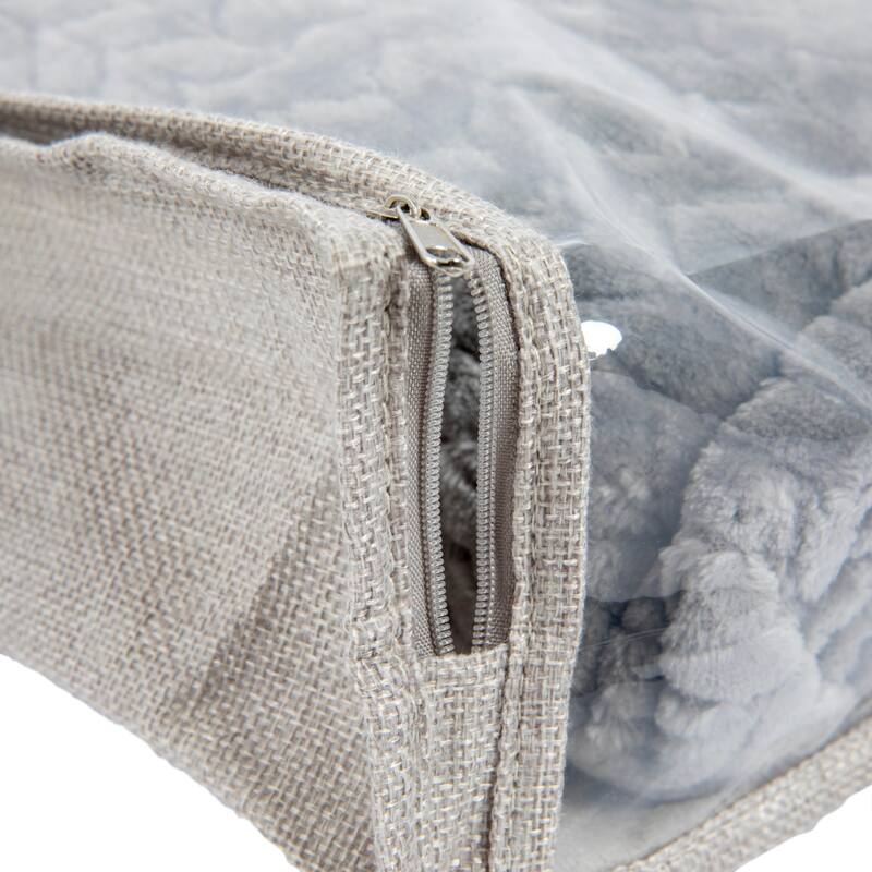 Household Essentials Zippered Sweater Storage Bags with Clear Vision Panel - 16.0"L x 13.3"W x 4.0"H