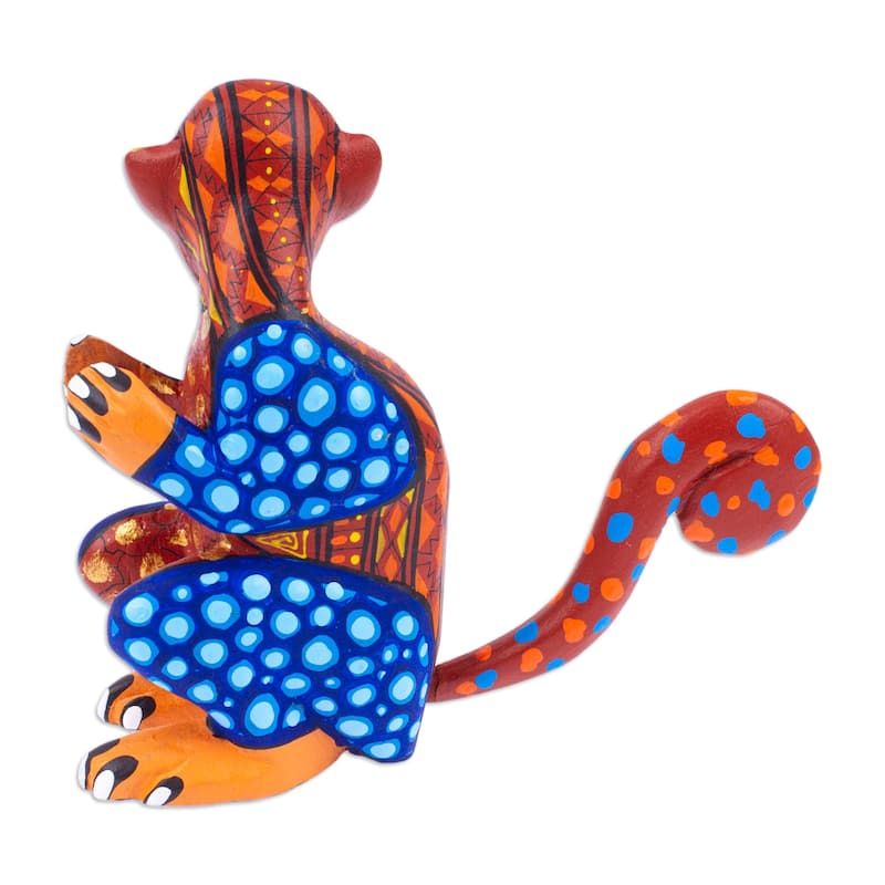 Novica Handmade Playful Soul In Brown Wood Alebrije Figurine