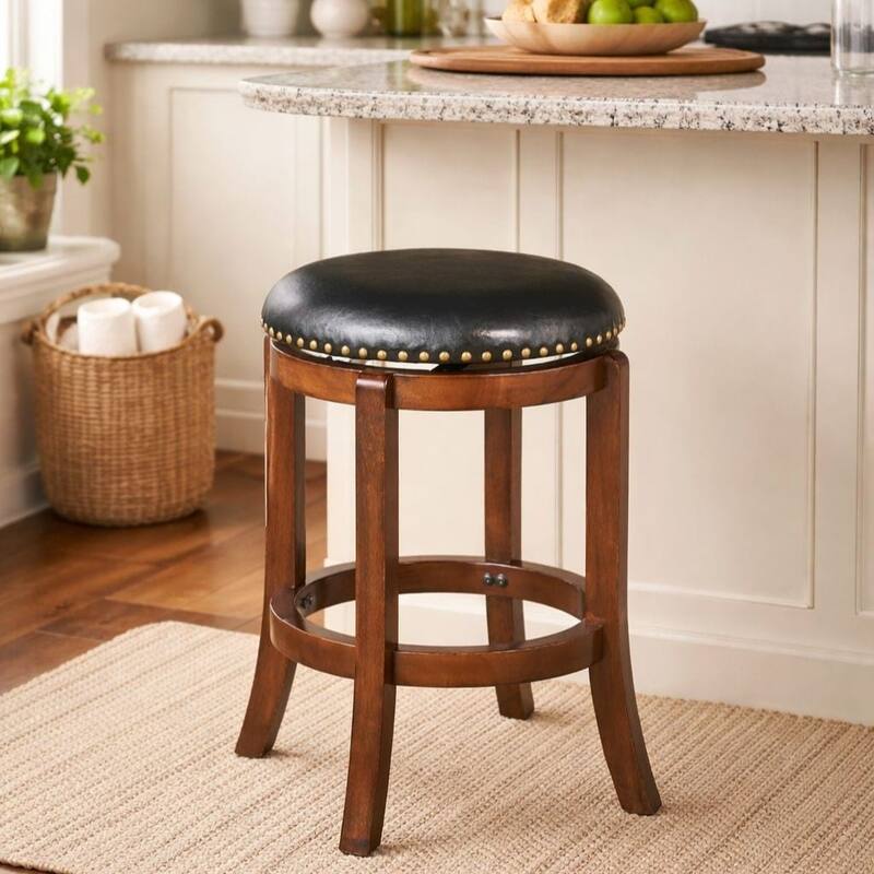 Cordova Black Swivel Counter Height Bar Stool