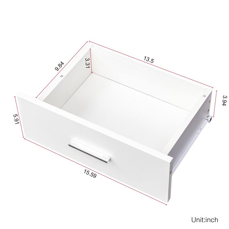 Salon Station, Barber Stations with 2-Tier Storage Shelf with Door, Hair Styling Storage Cabinet with 2 Drawer