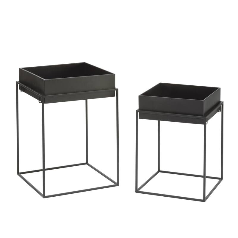 Metal Convertible Side Tables - Set of 2