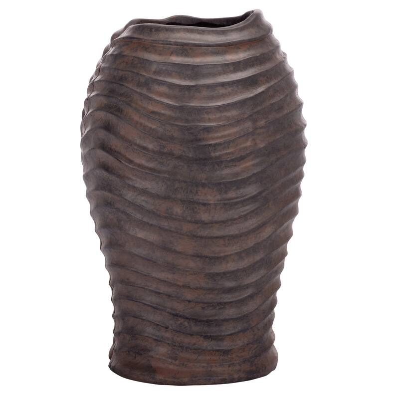 SAFAVIEH Outdoor Patio Furniture Damian Planter Pot - 10"W x 9"D x 17"H