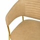 preview thumbnail 13 of 61, Set of 2 Bella Modern Leather or Velvet Upholstered Dining Chair with Gold Stainless Steel Legs for Home Office Kitchen