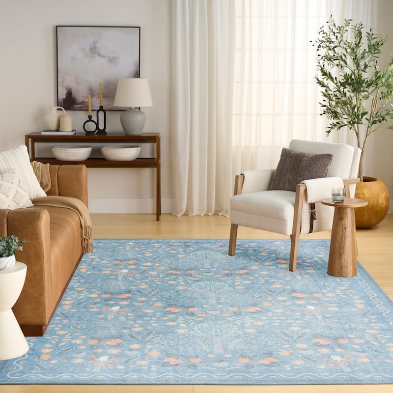 Nourison Botanical Washables Indoor only Chic Floral Area Rug