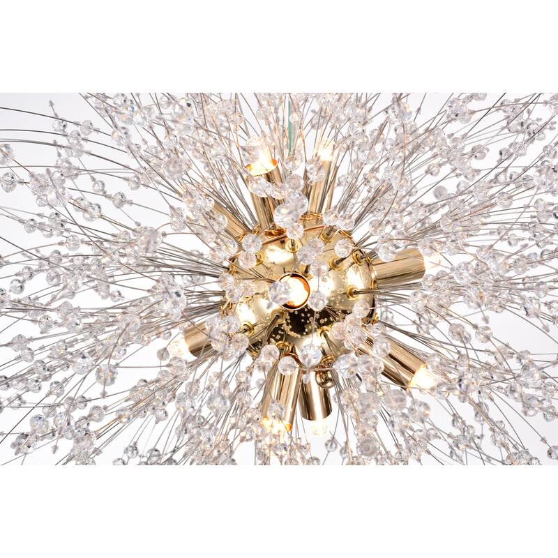 Rylee Gold 9-Light Metal & Crystal Orb Chandelier