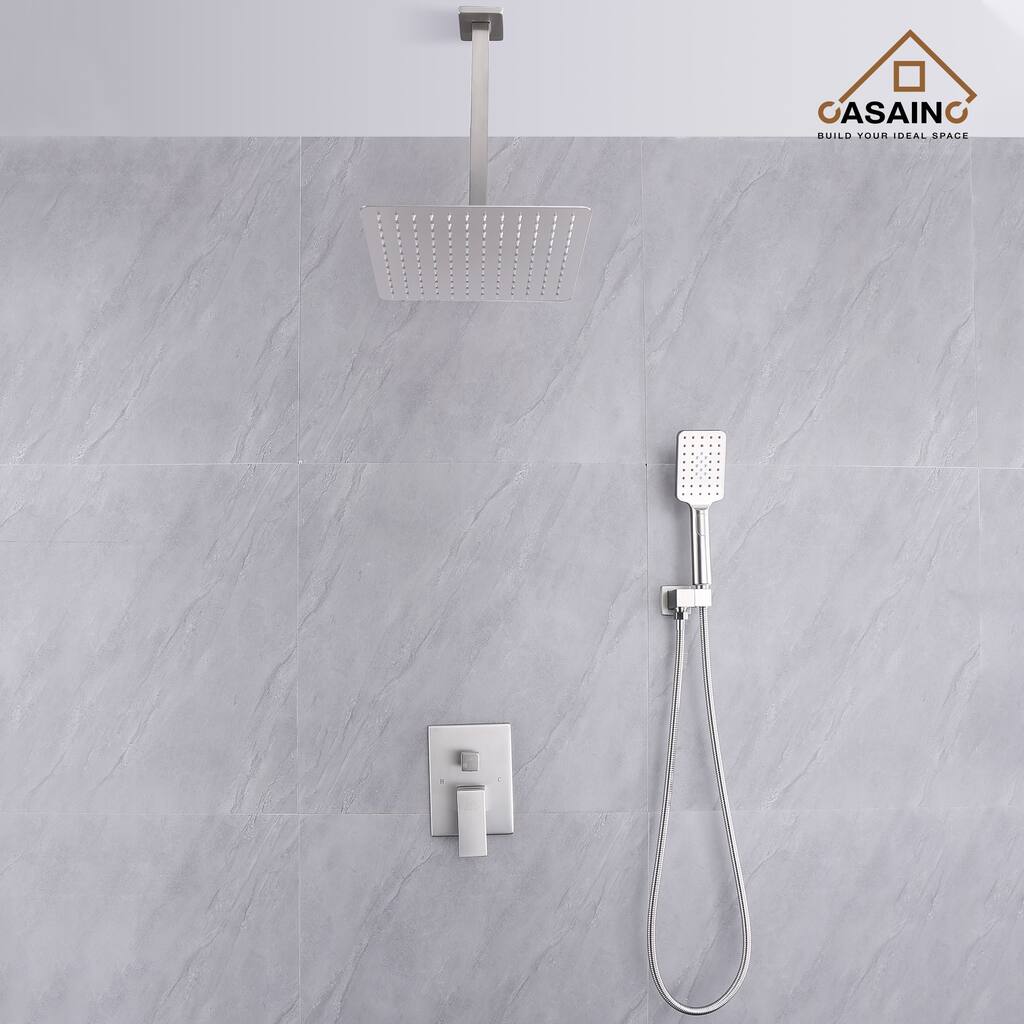 3-Spray Pattern 10 in. Ceiling Mount Shower System