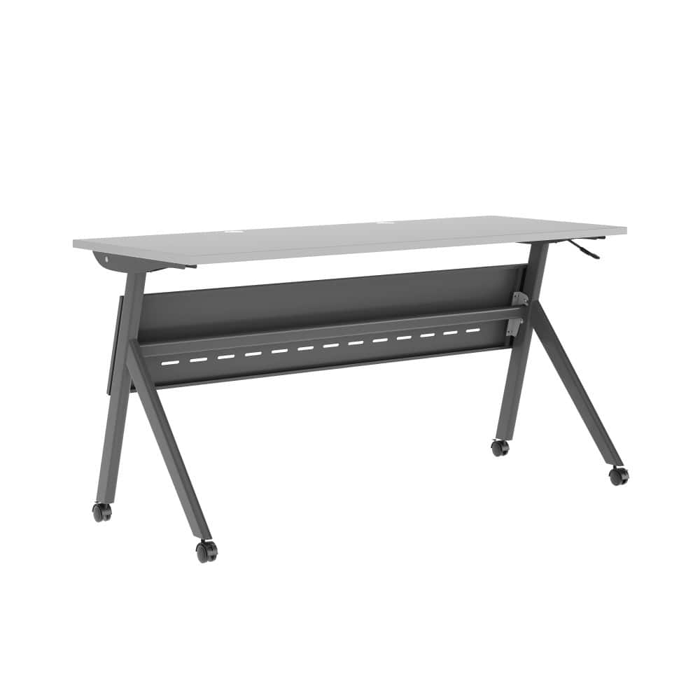 Commercial Nesting Flip Training Table with Steel Frame and Y-Legs - 23.5"W x 60"D x 30"H