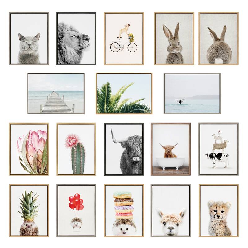 Kate and Laurel Sylvie Joshua Tree Framed Canvas by Amy Peterson