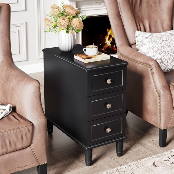 Small wooden side table with drawer hotsell