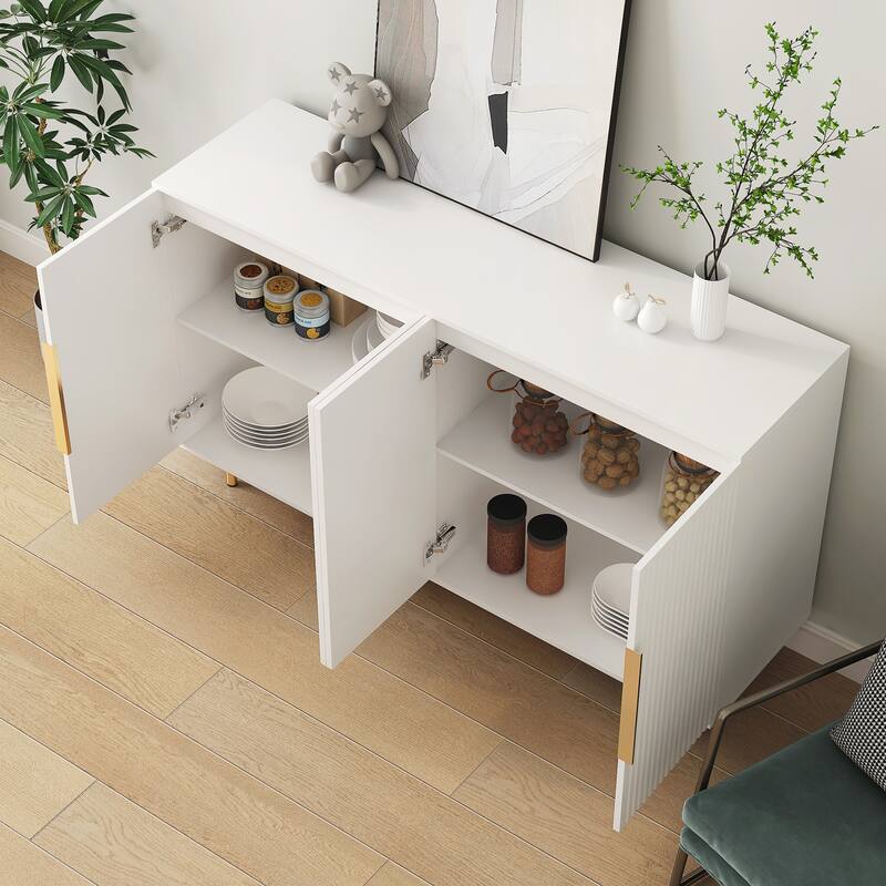 Roomfitters Modern Buffet Cabinet with Storage, Kitchen Sideboard Cupboard, Dining Room Credenza, Entryway Table