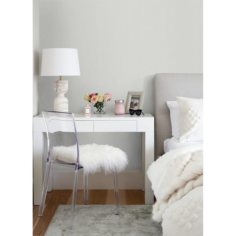 A-Street Prints Ocel Light Grey Geometric Wallpaper