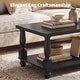 preview thumbnail 15 of 14, Farmhouse Coffee Table with Storage Shelf, French Country Living Room Table