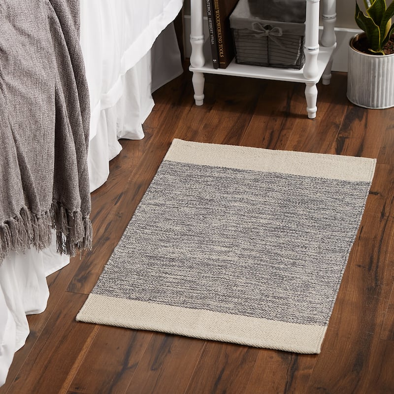 DII Stone Dobby Stripe Hand-Loomed Rug 2ft 6inx6 Ft - 36.0 In. L X 24.0 In. W X 0.2 In. H