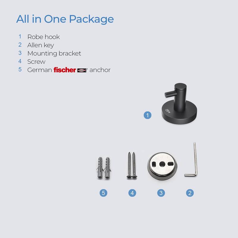 Circular Bathroom Towel & Robe Hook