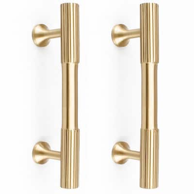 4pcs Solid Brass Gold Cabinet Pulls - 4.56"L x 1.3"W