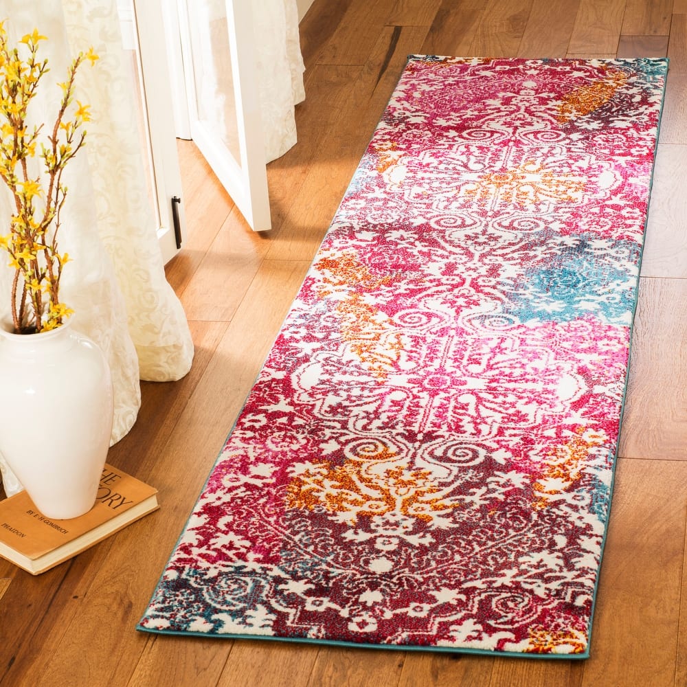 SAFAVIEH Watercolor Alani Modern Abstract Medallion Rug