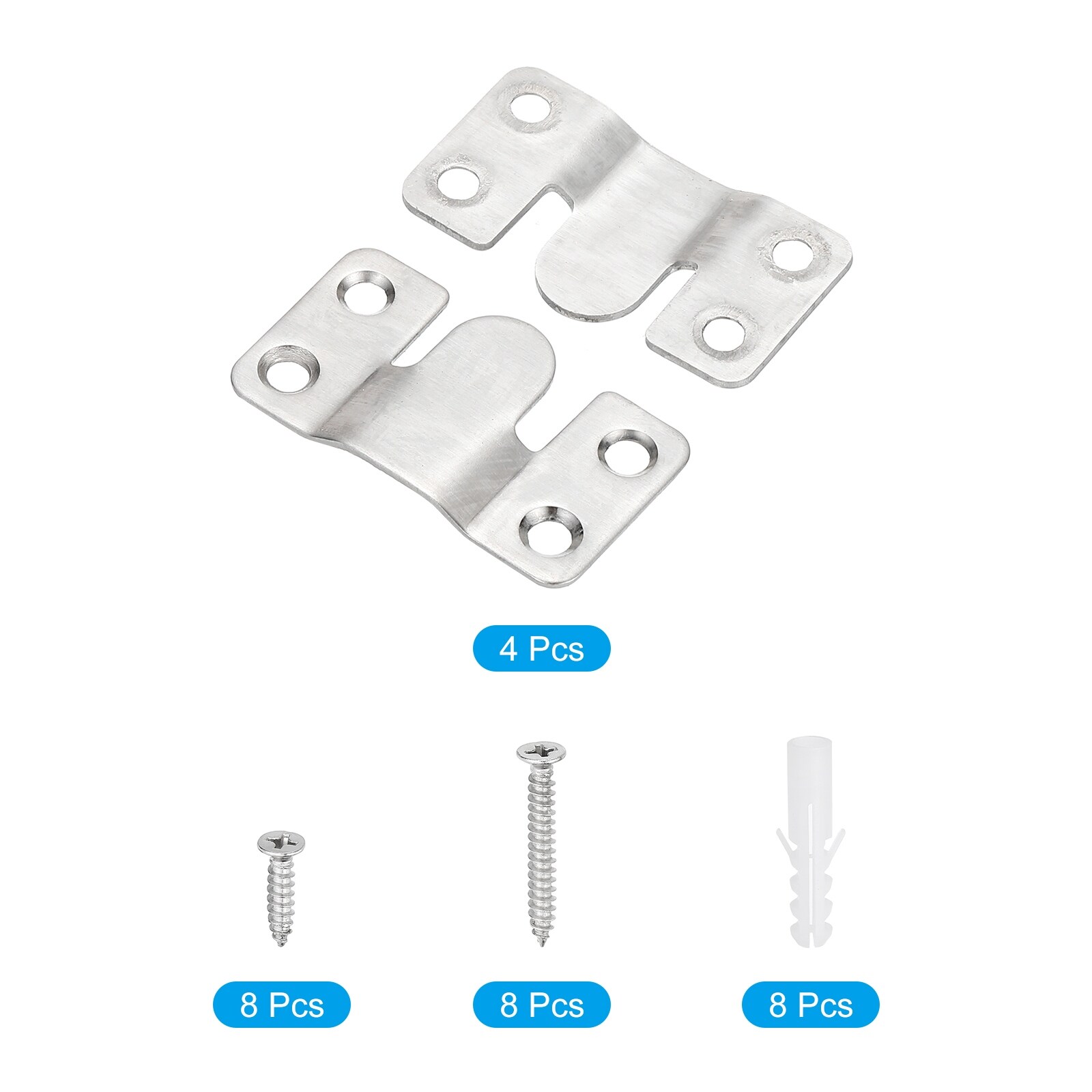 30Pcs Mirror Hanging KIT - Mirror Clips For Frameless Mirror & Wall