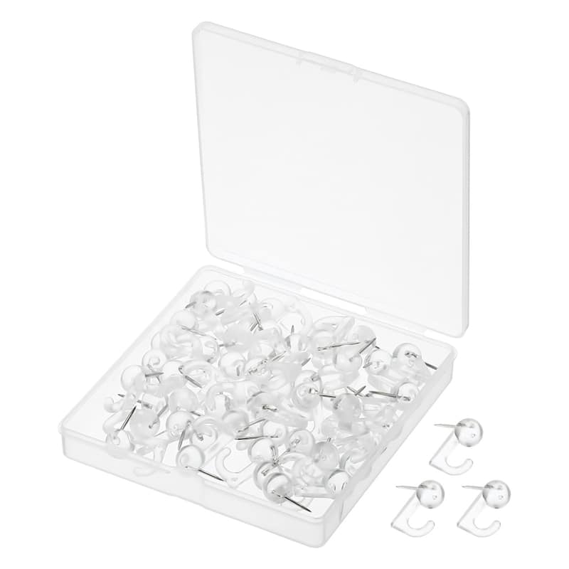 Push Pin Hooks, Plastic Head Wall Thumb Tacks Hanging Nails Pushpin