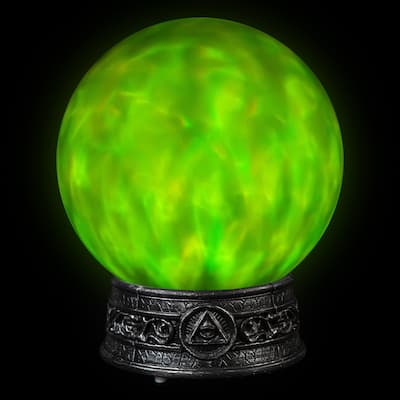 8" LED Lighted Mystical Crystal Ball with Sound Halloween Decoration