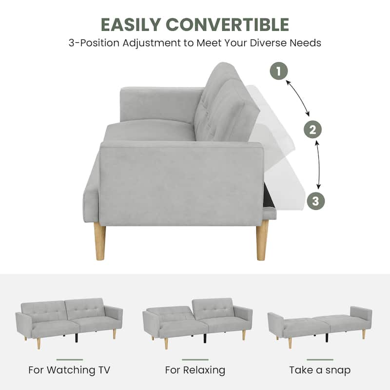 Indoor Sofa Bed with Adjustable Loveseat Couch