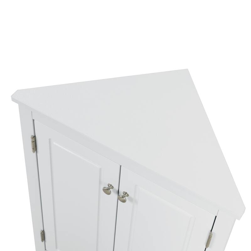 Triangle Bathroom Storage Cabinet with Adjustable Shelves