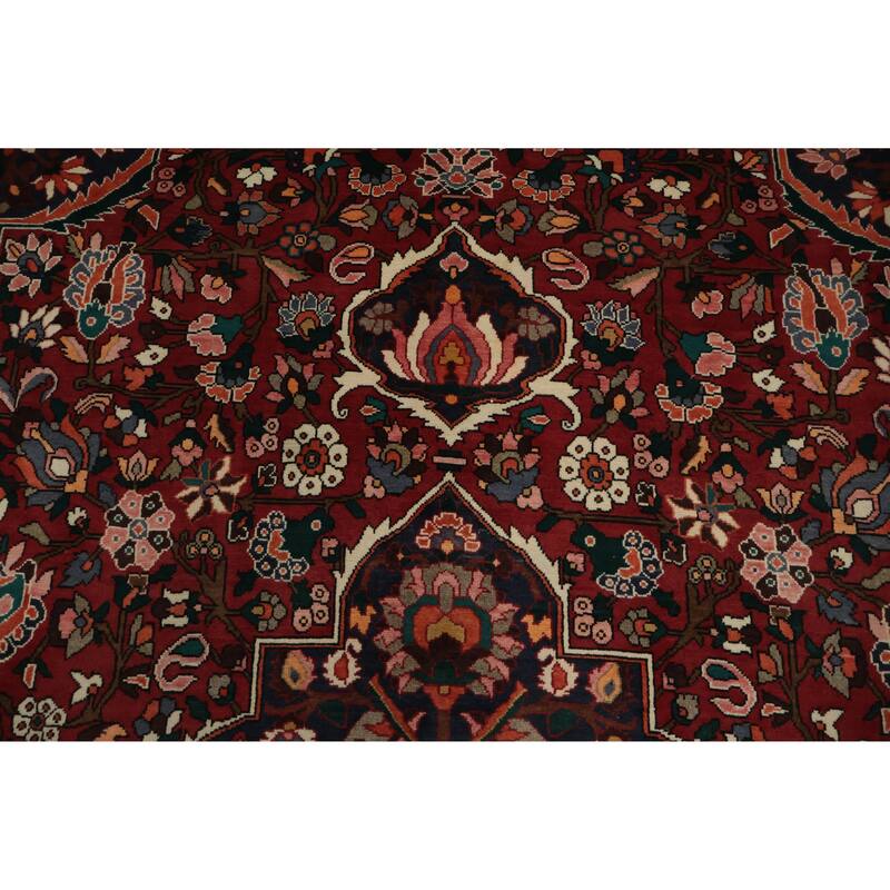 Hand Knotted Oriental 100% Wool Carpet Traditional Geometric Red Bakhtiari Area Rug - 12' 10'' X 9' 9''