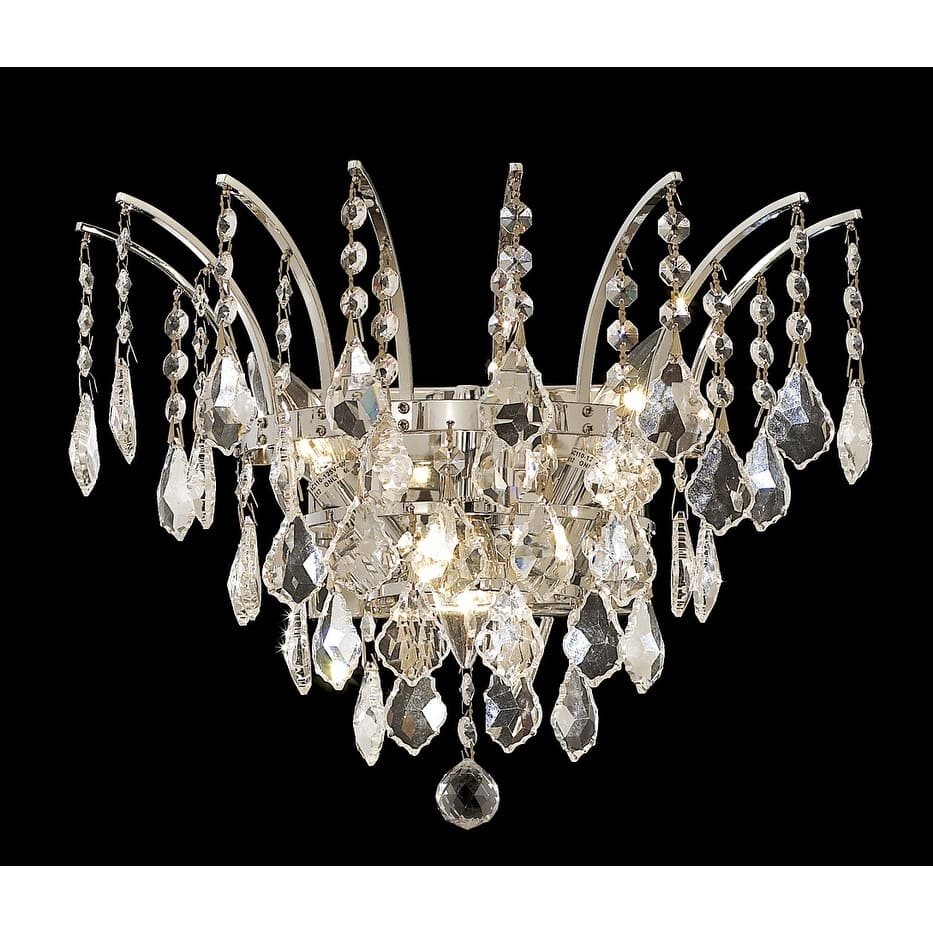 Fleur Illumination Collection Wall Sconce D:16in H:13in E:8in Lt:3 Chrome Finish