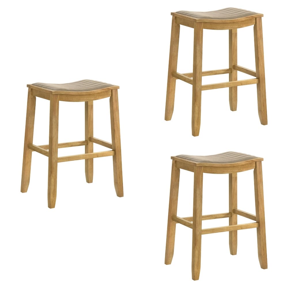 Iyani Backless Bar Stool, Counter Height Kitchen Stool with Wood Legs