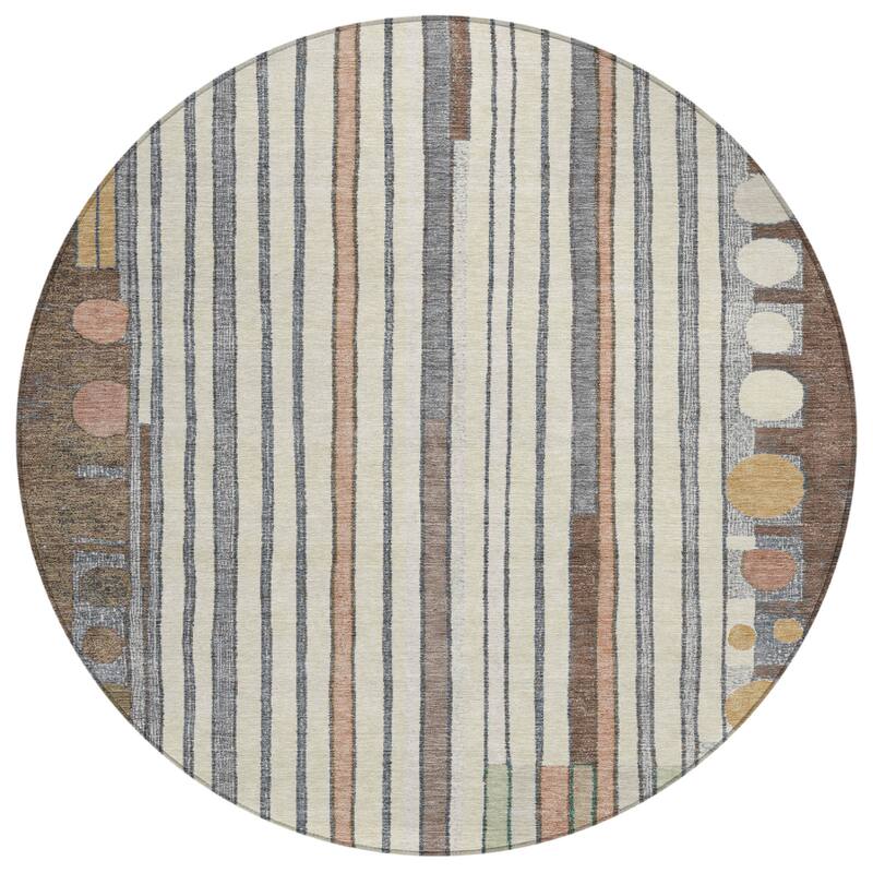 Machine Washable Indoor/Outdoor Casual Contemporary Chantille Rug