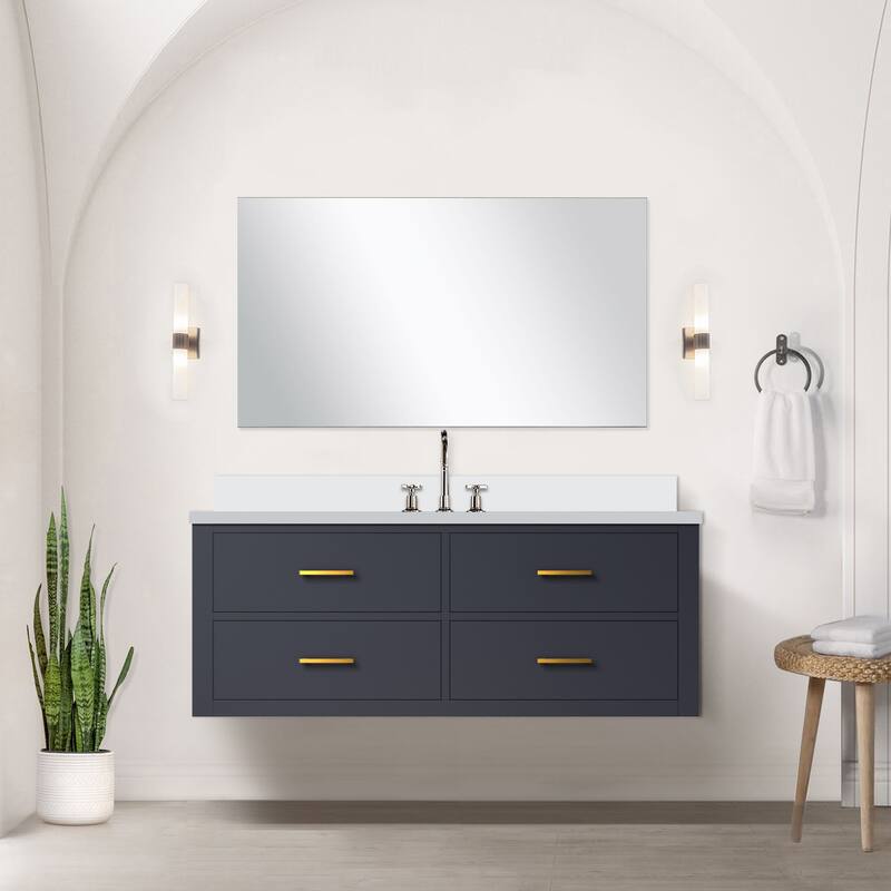 Castor Bath Vanity with Quartz Top, Sink and Faucet