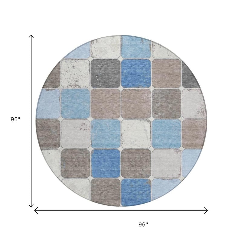 HomeRoots Geometric Transitional Rectangle Outdoor Rug