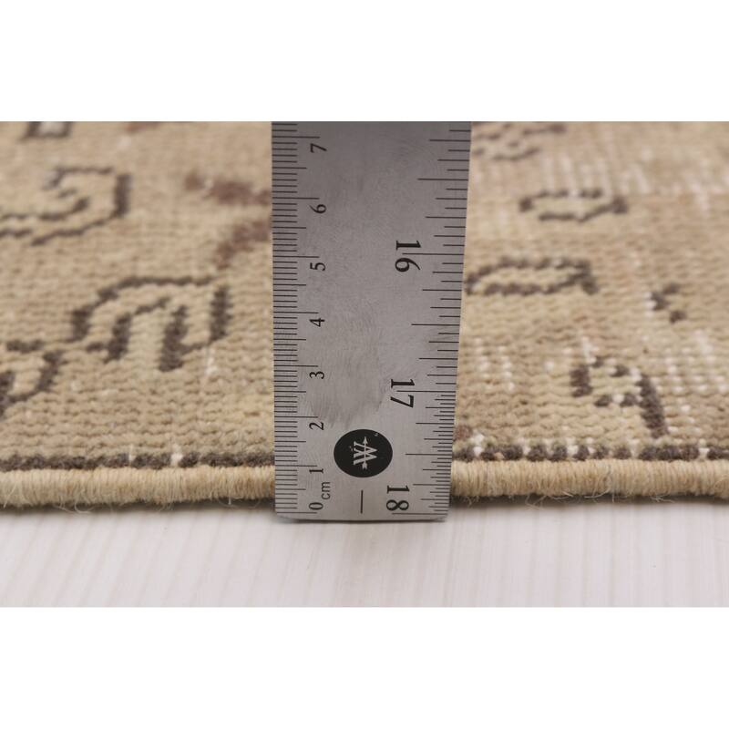 ECARPETGALLERY Hand-knotted Antalya Vintage Khaki Wool Rug - 9'5 x 12'4