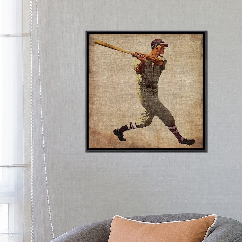 iCanvas "Vintage Sports VI" by John Butler Framed
