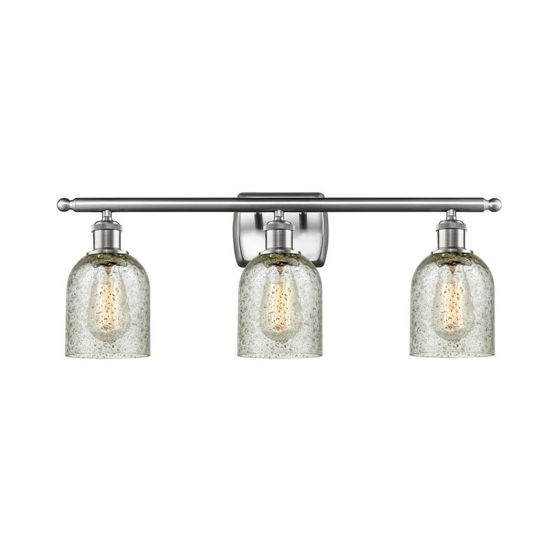 Innovations Lighting Caledonia 3 Light 26" Wide Bathroom Vanity Light - Brushed Satin Nickel / Mica