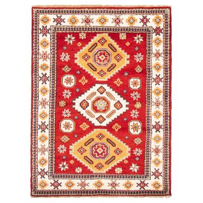 ECARPETGALLERY Hand-knotted Royal Kazak Red Wool Rug - 5'9 x 7'10