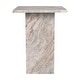 preview thumbnail 10 of 16, Venus 18.5" Contemporary Natural Marble Handmade T-Shaped End Table, Gray/Beige, by JONATHAN Y.