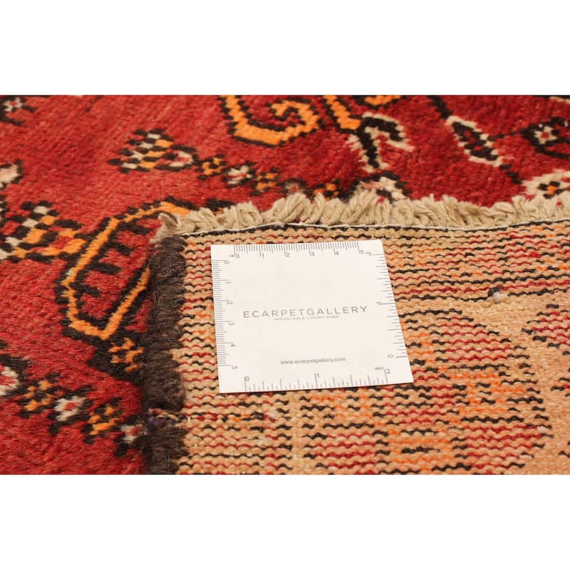 ECARPETGALLERY Hand-knotted Baluch Red Wool Rug - 3'8 x 6'4
