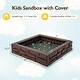 preview thumbnail 21 of 27, Costway Kids Sandbox with Cover Bottom Liner Backyard Beach HDPE - See Details