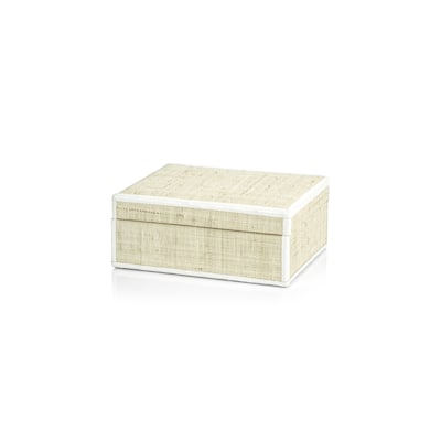 Reggio Natural Fiber Raffia Decorative Box