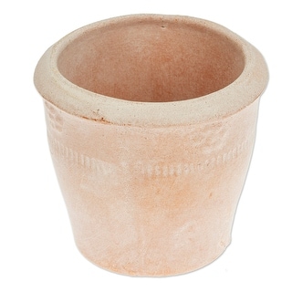 Novica Handmade Natural Rustic Small Ceramic Flower Pot