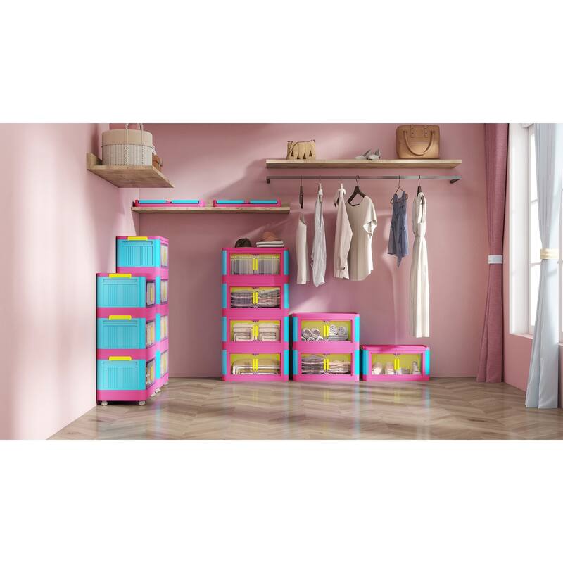 20" Side Wide Folding Storage Cabinet